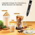 Dallfoll Milk Frother Handheld, USB Rechargeable Electric Foam Wand Maker for Coffee, 3 Speeds Mini Milk Foamer Drink