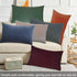 Aitliving Pack 2 12x20" of Cotton Velvet Decorative Velvet Accent Lumbar Throw Pillowcases Slate Grey Soft Solid Both
