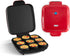 Dash Sous Vide Style Egg Bite Maker - Family Size for Breakfast Bites, 9 Servings, Keto & Paleo Friendly (Red)