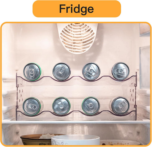 Water Bottle Organizer, 2 Pack Holder for Kitchen Fridge Cabinet Storage, Stackable Tumbler & Wine Rack