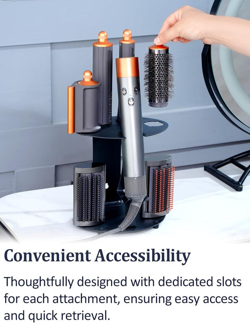 Curling Iron Holder Attachments for Dyson Airwrap, Desktop Organizer Stand, Hair Wrap Storage Rack for Bathroom