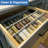 Expandable Spice Drawer Rack Organizer Insert for Kitchen Cabinet, Multi Tier Adjustable Spice Storage Shelf, Pack of 6