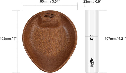 IKAPE Wooden Coffee Bean Dosing Cup and Spray Bottle Kit for Espresso, Coffee Bar Accessories (White)