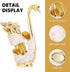 Gold Swan Base Holder, Elegant Dessert Spoons Organizer with 6pcs Coffee Spoon Set, Premium Zinc Alloy (Gold)