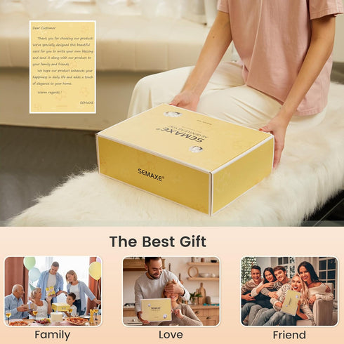 6-Piece Set, 600GSM 100% 2 Packaging, SEMAXE Solid Towel White, Cotton, Each of Bath Towel, Hand Towel, and Washcloths