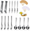 Cheese Butter Spreader Knives Set, Stainless Steel Charcuterie Accessories, Mini Serving Tongs, Spoons, Forks