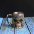 13oz Skull Coffee Mug, Viking Skull Beer Mugs with Stainless Steel Liner, Gift for Men, Father's Day Gifts