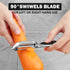 TACGEA Vegetable Peeler Set of 2 - Durable Non-Slip Handle Potato Peelers for Kitchen, Fruit Straight Blade