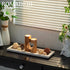13.5 inch Romadedi Wooden Decorative Tray Candle Holder - Wood Long Narrow Tray Home Decor Small Rustic Farmhouse