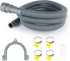 6.5FT Washing Machine Drain Hose, Universal Dishwasher Drain Hose Extension Kits with 1 U-Bend Holder