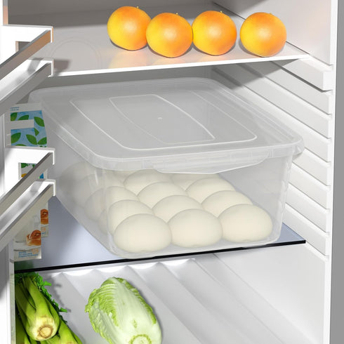 Vababa 2-Pack 16 L Pizza Dough Proofing Box with Lid, Clear Food Storage Container for Pizza