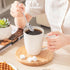 Set 6, 16 Oz vancasso White Ceramic Coffee Mug of Tea Cups with Handle for Latte, Tea, Cappuccino, Milk, Cocoa