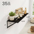 Heimlove 16W 8D Set 2, Black Deep Floating Shelves for Wall, x Wood Wall Shelves of Wide Floating Bookshelf for Living
