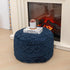 Poofieotto 20Diameter x12Height Inches Unstuffed Pouf Ottoman Cover Handmade Footstool Ottoman Storage Solution Floor