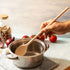 Mr.Woodware 16 Inch Wooden Spoons for Cooking, Set of 3 Long Handle Oval Utensils for Mixing and Stirring