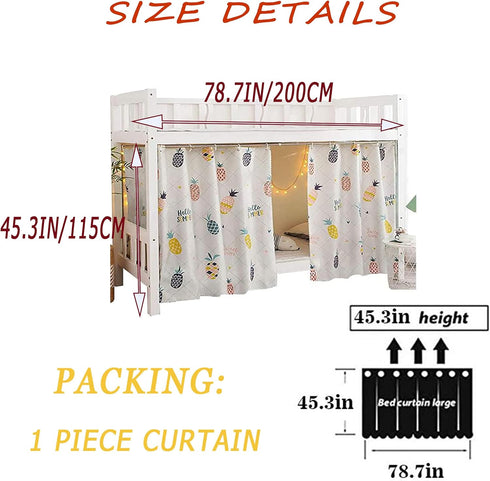 Dorm Home Bunk Nets Bed Curtains Cloth Canopy - Blackout Shading Nets for College Students, Breathable Single Sleeper