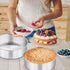 P&P CHEF Round Cake Pans Set of 2, 8 x 3 Inch Stainless Steel for Layer Birthday and Wedding Cakes, Oven Safe