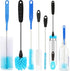 6 Pack Bottle Brush Narrow Neck Cleaning Set, Long Handle Stainless Steel Cleaner for Beer Bottle, Wine Decanter