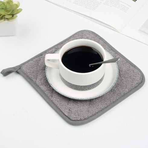 100% Cotton Kitchen Terry Pot Holder Set of 5, Heat Resistant Coaster for Cooking and Baking (Multi Color)