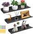 Uten Floating Shelves: Wall Mounted Iron Shelves Set of 3, Bathroom Storage Organizer Decor Shelf for Home, Black