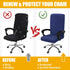 smiry Stretch Computer Office Chair Covers, Soft Fit Universal Desk Slipcovers, Removable Washable Anti-Dust Protector