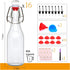 QAPPDA 16 Pack 8 oz Swing Top Glass Bottles with Stoppers, Flip Top Brewing Bottles for Homemade Kombucha and More