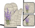 Lavender Flowers Vintage Oven Mitts and Pot Holders Set of 4, High Heat Resistant for Kitchen Cooking BBQ