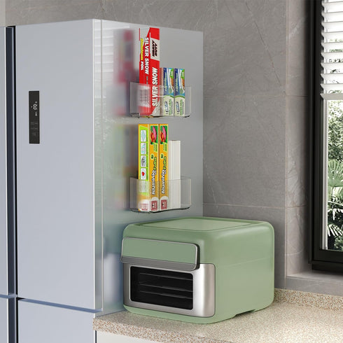 MaraFansie 2 Pack Plastic Lid Organizers - Inside Cabinet for Kitchen, No Drill Wall Mount Holders for Tupperware Lids