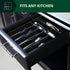 ROYAL CRAFT WOOD Luxury Bamboo Kitchen Drawer Organizer - 7 Slot Silverware & Utensil Holder