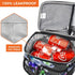 opux Insulated Lunch Bag for Women, Adult Cooler, Flower Lunch Box, Dual Compartment, Floral Gray