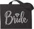 Giant Canvas Bride Tote Bag, 18" x 14", Diamond Motif Rhinestone Totes