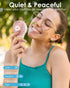 Handheld Fan Mini Portable Fan: Personal Hand Held Fan, USB Rechargeable Small Portable Fan, 3 Speeds Pocket Mini Fan, Powerful Makeup Eyelash Fan for Travel Beach Outdoor by HOMETOP