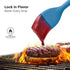 Kitchen Mama WALTZGRIP Platinum Silicone Basting Pastry Brush: Set of 2 Heat-Resistant for Cooking, Baking, BBQ (Blue)