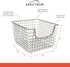 Spectrum Diversified Scoop Wire Basket, Vintage-Inspired Steel Storage for Kitchen, Pantry, Bathroom