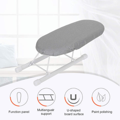 Tabletop Ironing Board with Folding Legs, Portable Mini Countertop Ironing Board, Extra Wide with Cotton Cover