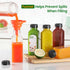 24 PACK, 12 OZ 24 2 Reusable Plastic Juice Bottles with Caps, Plus Labels & Silicone Funnels - Clear Juicing Bottles
