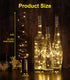 4 Pack 20 6.6 Wine Bottle Lights with Cork, USB Rechargeable Cork Lights for Wine Bottles,Christmas, Valentine's