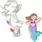 Mermaid Cookie Cutter, 4.5" - Made in USA by Ann Clark
