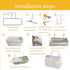 Bedside Caddy, Hanging Storage Organizer for College Dorm, Bunk, Hospital Beds, Holds Magazines, Books, Phones (Grey,