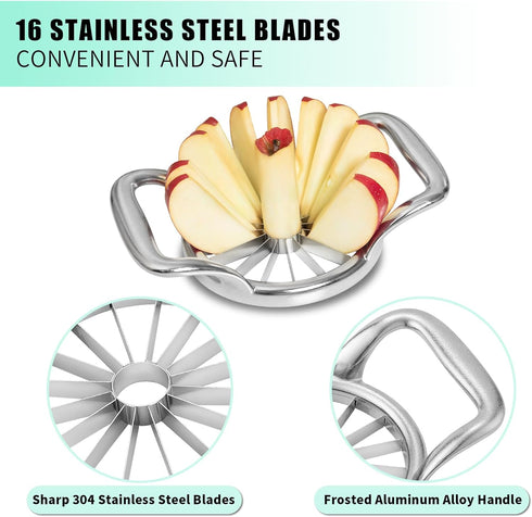 5.5 Inch Slicer,16-Slice LIIGEMI Extra Large Apple Thin Apple Slicer and Corer,Cutter, Divider, Wedger for Fruits