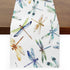 Aglebo Cute Dragonfly Table Runner Washable Table Runners 108 Inches Long Kitchen Dining