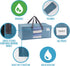 VENO 2 Pack Moving Bags, Heavy-Duty Storage Totes, Extra Large Durable Laundry Bags for Clothes (Light Blue Matte)