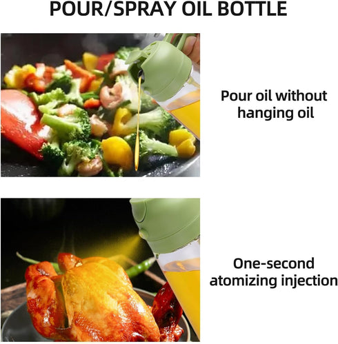 16oz,2 1 470ml (2PCS-White Aovdy Oil Sprayer for Cooking in Olive Oil Dispenser and Oil Sprayer - Olive Bottle Spray