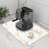EMMTEEY Coffee Mat Dish Drying Mat for Kitchen Counter, 24"x16" Marble Coffee Maker Mats, Absorbent Rubber Backed