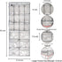 1 Pack Extra Large Hanging Crystal Clear Over Door Shoe Organizer, Closet Shoe Rack with 12+6 Pockets, Grey