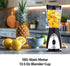 OVENTE Kitchen Personal Blender, 13.5 Ounce Small BPA-Free Jar, Stainless Steel Blades, 180 Watt Electric Mixer, Black