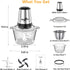 Betterlee Electric Food Processor, Meat Grinder with Two 8 Cups Bowls, 2 Speed Onion Chopper for Meats