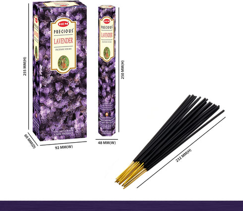 HEM Lavender Incense Sticks, Pack of 120, Natural Relaxing Aromatherapy Gift Set