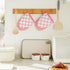 Set 2 Ohocut Pink Checkered Mini Oven Mitts Heat Resistant, Vintage Retro Checkerboard Mini Silicone Oven Mitts Cute