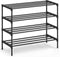 SONGMICS 4-Tier Shoe Rack for Closet, Compact Metal Shoe Organizer Shelf for